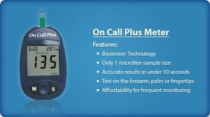 On Call Plus Glucometer with 10 FREE strips from ACON USA