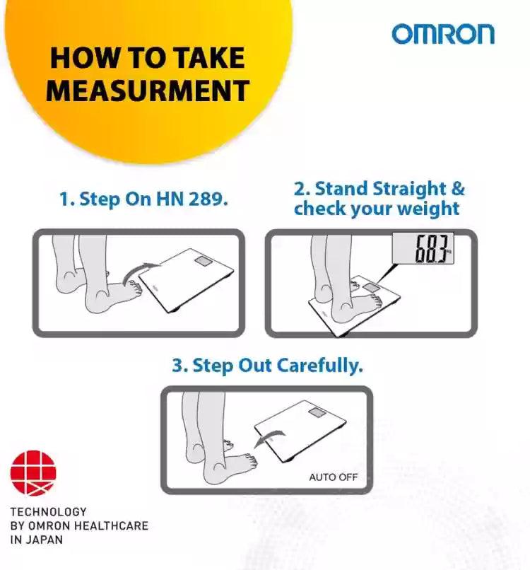 Omron HN 289  Automatic Personal Digital Weight Scale With Large LCD Display and 4 Sensor Technology For Accurate Weight Measurement